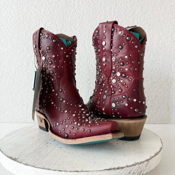 Lane SPARKS FLY Womens Cowboy Bootie 5.5 Red Western Cowgirl Boots Pointed Toe - Picture 11 of 11